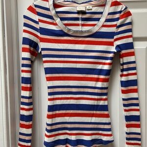 Anthropologie x Postmark Striped Ribbed Women's Top